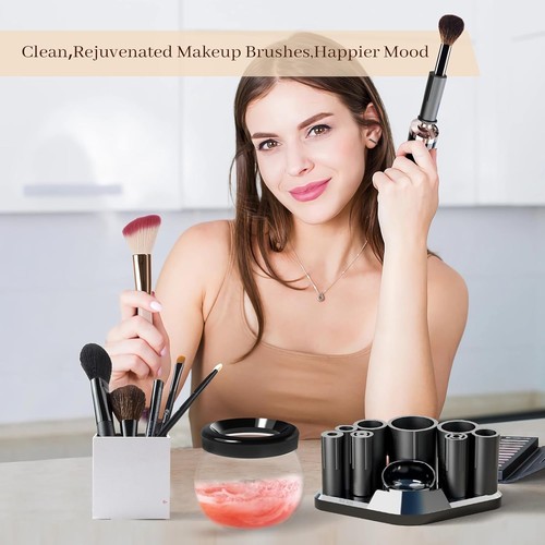 Electric makeup brush - brush, cleaner